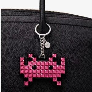 Kate Spade x Space Invaders Pink Gem Embellished Bag Charm Novelty